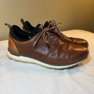 Johnson And Murphy Men’s XC4 Prentiss Plain Toe Leather Brown Sneaker Shoes 10M